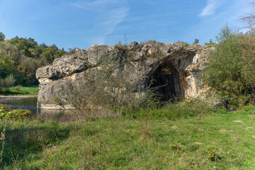 Amazing Landscape of Vit river, passing near village of Aglen, Bulgaria