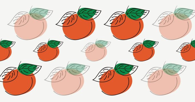 Apple fruit pattern background animation