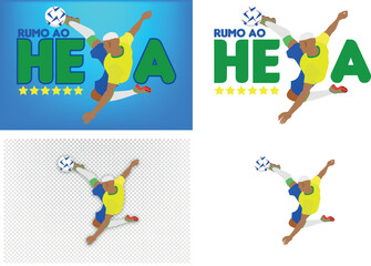 brasil rumo ao hexa, pombo do brasil, gol voleio, richarlyson flat design, gol do brasil, vai brasil, brasil hexacampeão, hexa brasil, o hexa vem  © Manoel
