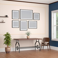 Six Random Position Multiple Format Dark Frames Mockup