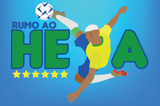 brasil rumo ao hexa, pombo do brasil, gol voleio, richarlyson flat design, gol do brasil, vai brasil, brasil hexacampe&atilde;o, hexa brasil, o hexa vem 