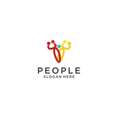 People logo icon design template