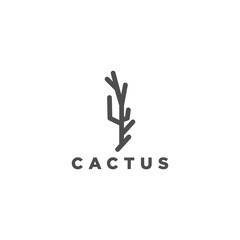 Cactus logo icon design vector 