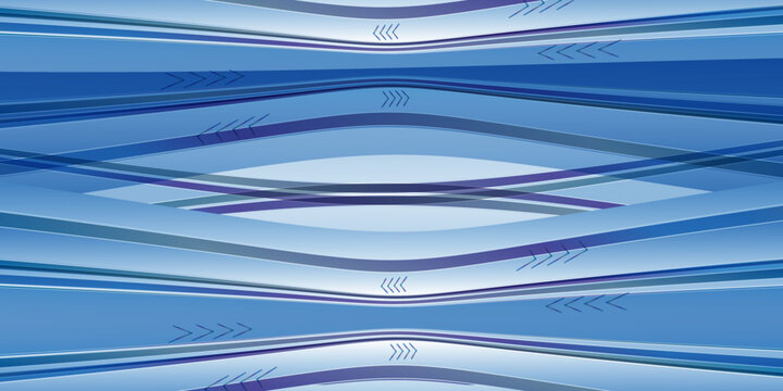 Abstract horizontal lines blue wave design pattern horizontal lines on white background © indah