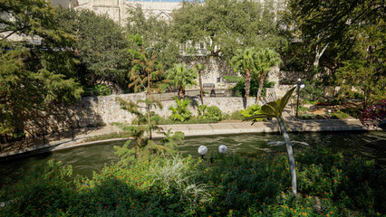 Famous Riverwalk in San Antonio is a popular place - travel photography