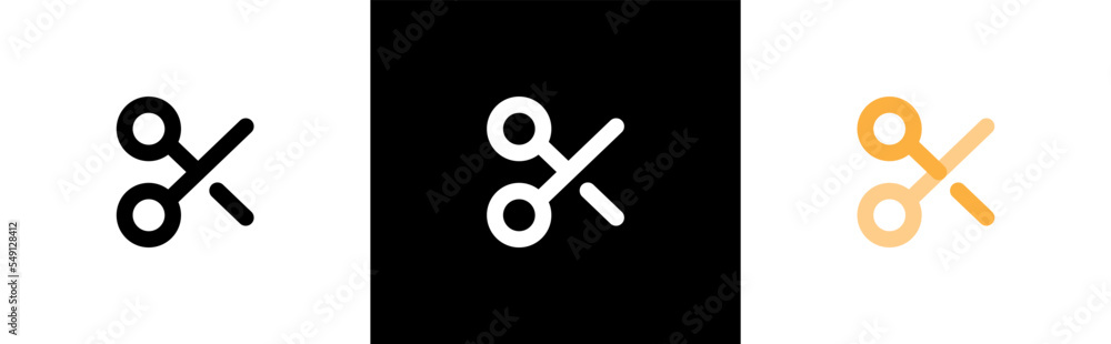 Poster scissors icon symbol signs vector for apps and website.