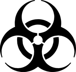Biohazard Sign Vector - Black