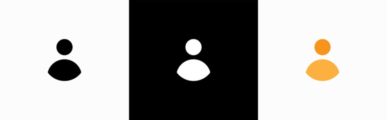 User profile member icon style. Person symbol signs stickers, vector illustration