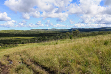 The unique landscape in Chapada dos Veadeiros (Chapada dos Veadeiros National Park), Alto Paraíso de Goiás, Brazil