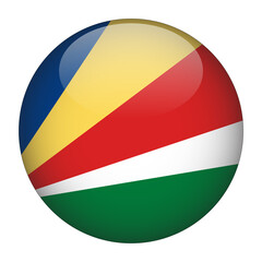 Seychelles 3D Rounded Flag with Transparent Background 
