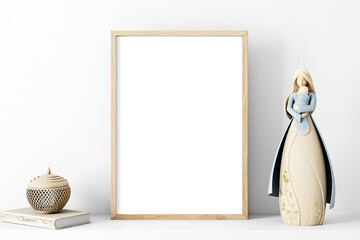 Wood frame mockup and decor