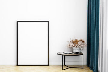 Mockup interior and black frame 