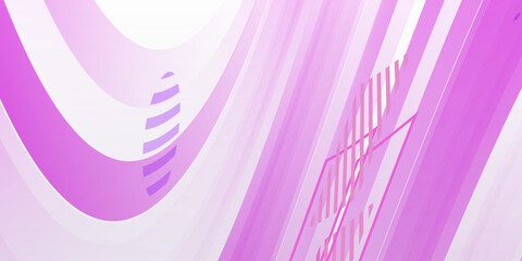 Abstract art background vector. Luxury minimal style wallpaper with purple lines on white background