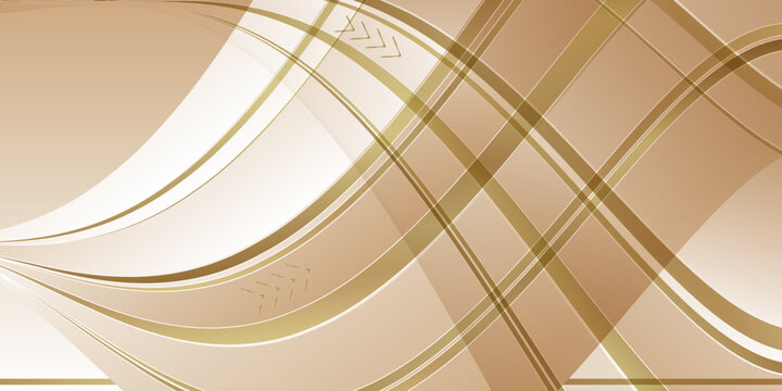 Abstract gold waves on white background. Stream wave concept Vector illustration © indah