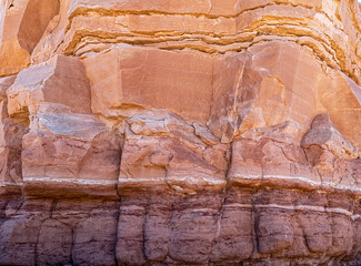 Rifts run through a rock formation at the Grand Staircase-Escalante National Monument, Utah, USA
