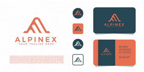 unique letter a logo concept