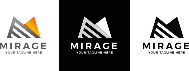 m logo for entertainment or studio concept