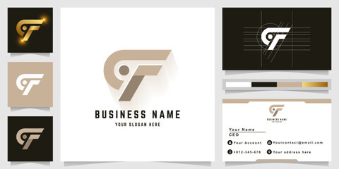 Letter cF or aF monogram logo