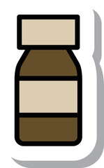 ミニステッカー医療アイコン ワクチン容器 瓶