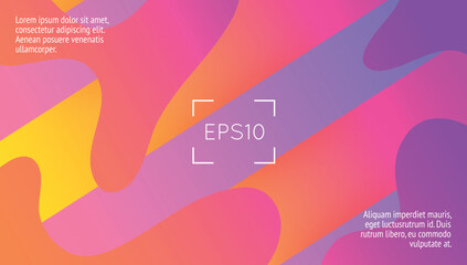 Liquid Cover. Graphic Frame. Wavy Landing Page. Geometric Element. Modern Design. Art Fluid Banner. Business Presentation. Purple Trendy Shape. Magenta Liquid Cover