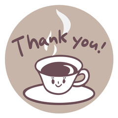 丸型メッセージ　サンキュー