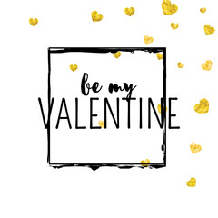 St Valentine Day Background. Greeting Concept For Present. Wedding Frame. Yellow Art Painting. Random Poster For Mother. Golden Graphic Voucher. Gold St Valentine Day Background.