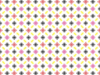 Beautiful colorful mandala paintings are used as a frame.