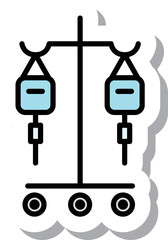 ミニステッカー医療アイコン 点滴