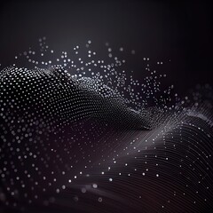 wave of particles. futuristic dots, a large group of stars in space, illustration with liquid water