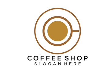 Coffee logotype. Minimalist coffee logo concept, fit for caffe, restaurant, packaging and coffee business. Illustration vector logo.
