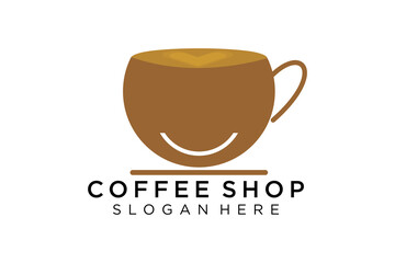 Coffee logotype. Minimalist coffee logo concept, fit for caffe, restaurant, packaging and coffee business. Illustration vector logo.
