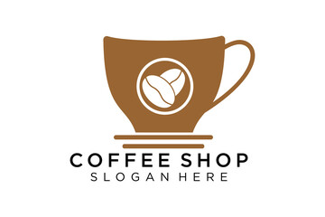 Coffee logotype. Minimalist coffee logo concept, fit for caffe, restaurant, packaging and coffee business. Illustration vector logo.

