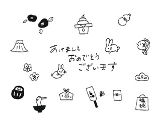 お正月　イラストセット1