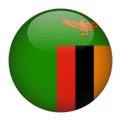 Foto op Aluminium Zambia 3D Rounded Flag with Transparent Background  © fadlanbolang