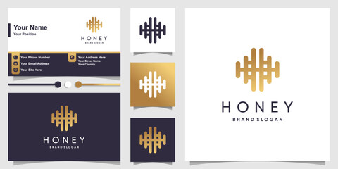 Fototapeta na wymiar Honey logo design vector with modern creative style