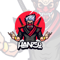 Dark Cloth Shinobi Mascot Illustration