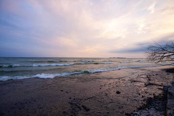 Dusk on the north shores of Lake Ontario.
