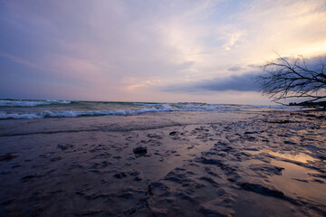 Dusk on the north shores of Lake Ontario.