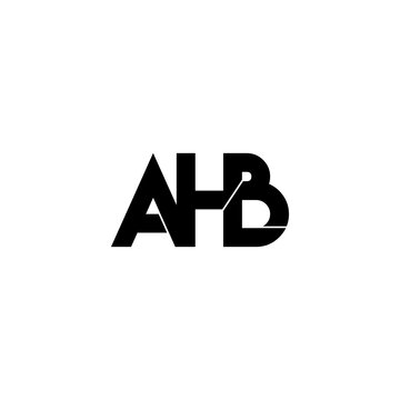 ahb letter initial monogram logo design