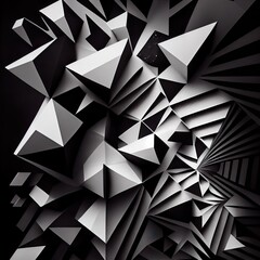 geometric black and white abstraction