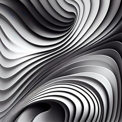 bstract white waves and lines, background pattern, illustration with black line