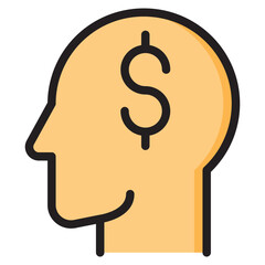 Human Mind Money Icon