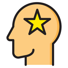 Human Mind Star Icon 