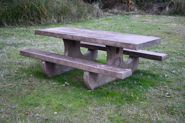 State of Oregon Parks Department picnic table.