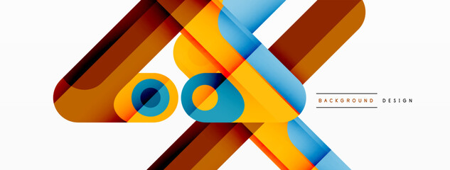 Lines geometric creative abstract background. Bright color line composition for wallpaper, banner, background or landing