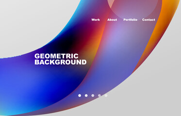 Abstract liquid background for your landing page design. Web page for website or mobile app wallpaper