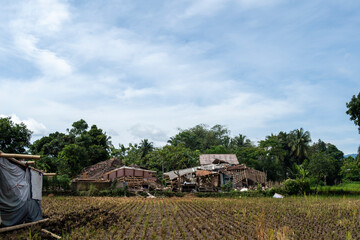 Homes were damaged triggered by the 5.6 magnitude earthquake that killed at least 271 people, with...