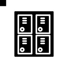 Locker icon vector