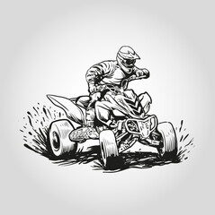 ATV sport  silhouette logo © RAIN RAW