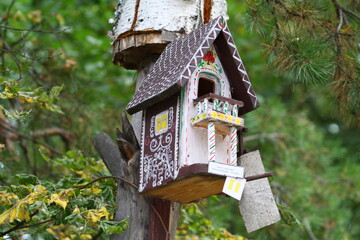 wooden bird house